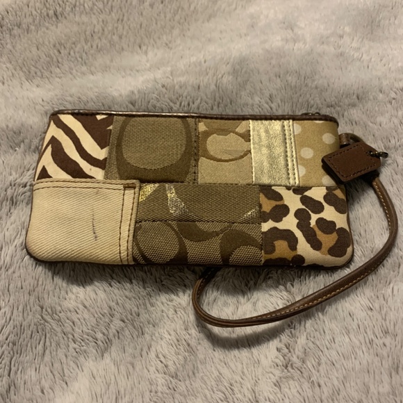 Patchwork Coach Tab wristlet - Picture 2 of 2